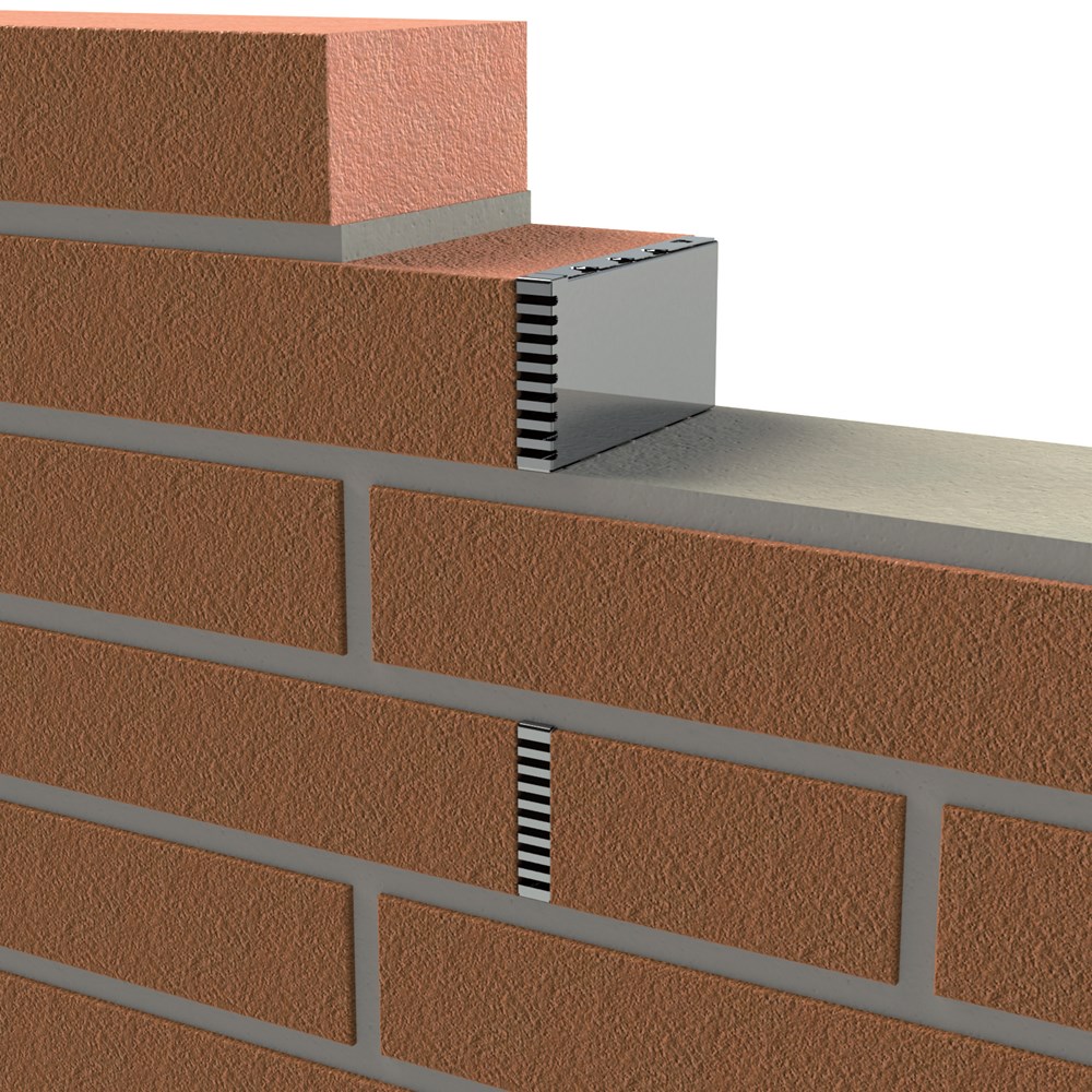 Spouwvoegvent.rooster t140-5 blank rvs