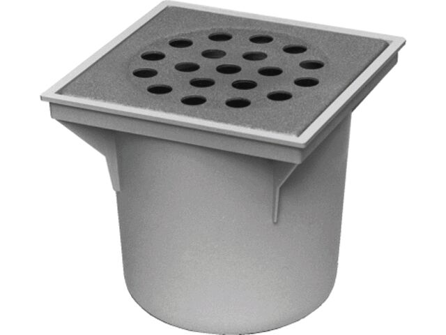 Vloerput pvc/rvs 200x200 o.u 402 afbeelding