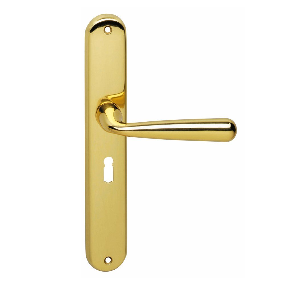 Deurkr.Yvonne schild sl.gat 56 mm mess. gelak