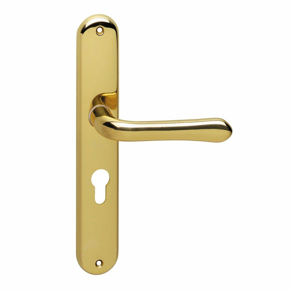 Deurkr.Saturnus schild PC 55 mm mess. gelakt