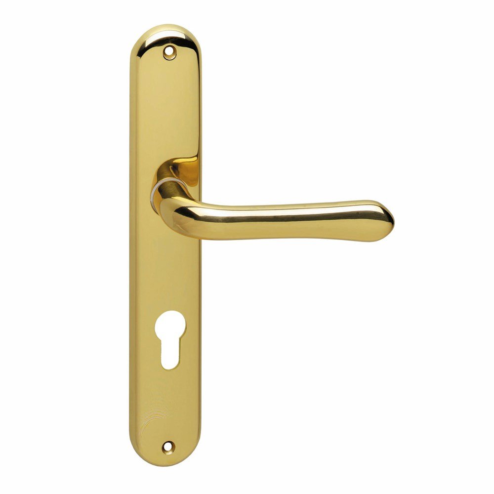 Deurkr.Saturnus schild PC 72 mm mess. gelakt