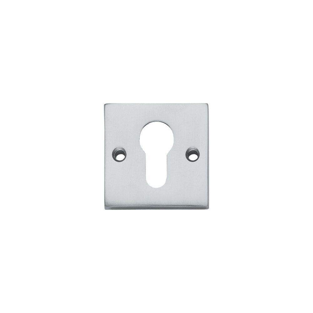 Rozet PC vierkant groot chroom mat