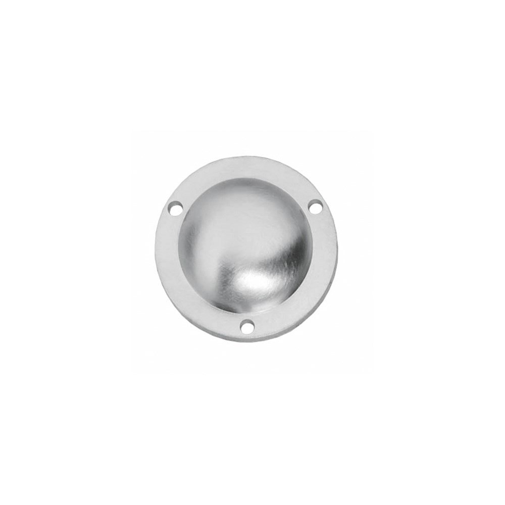 Afdekplaatje tbv voordeurknop chroom mat