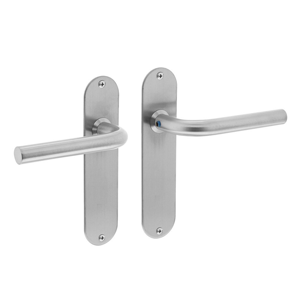 Deurkr.Recht Ã¸16 mm slank schild blind rvs ge