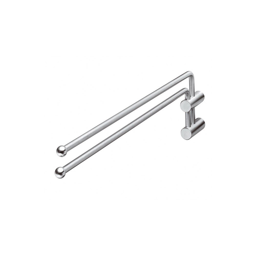 Handdoekhouder duo-gebogen draaibaar rvs gebo