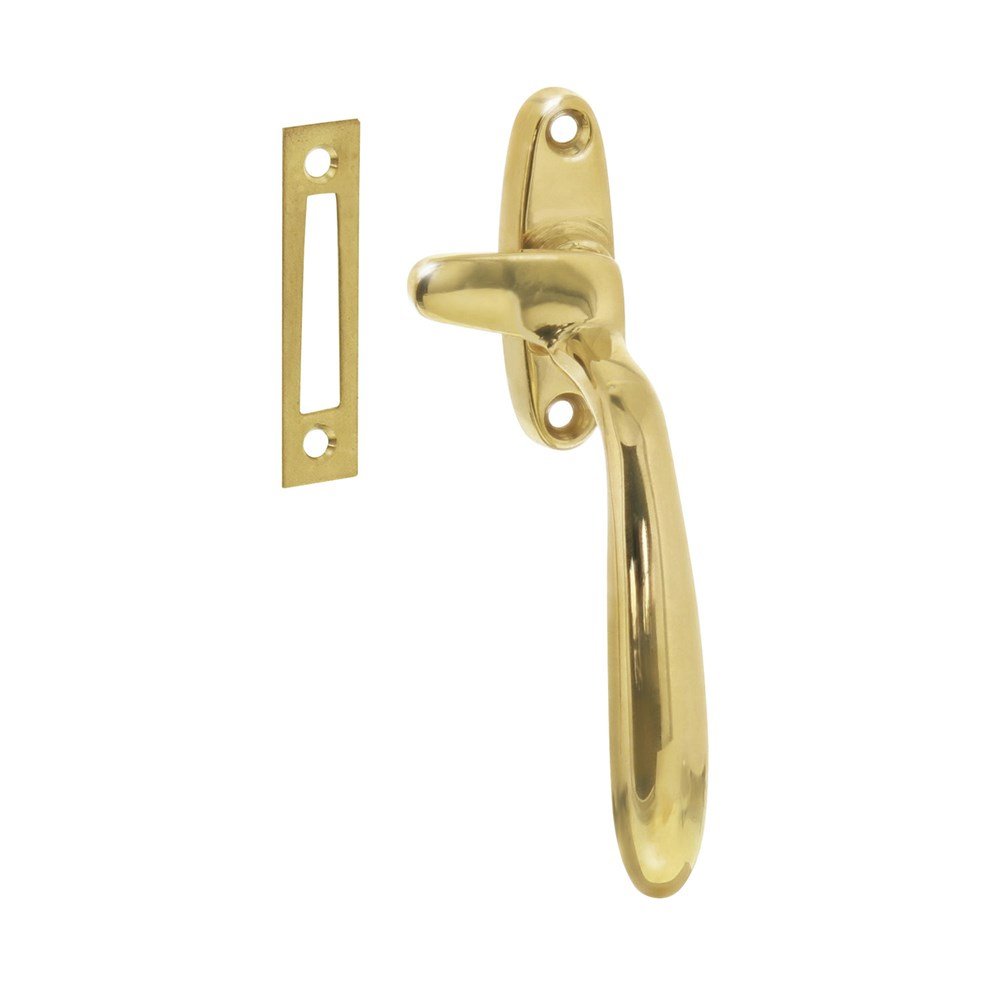 Raamsluiting rechts Dudok messing gelakt