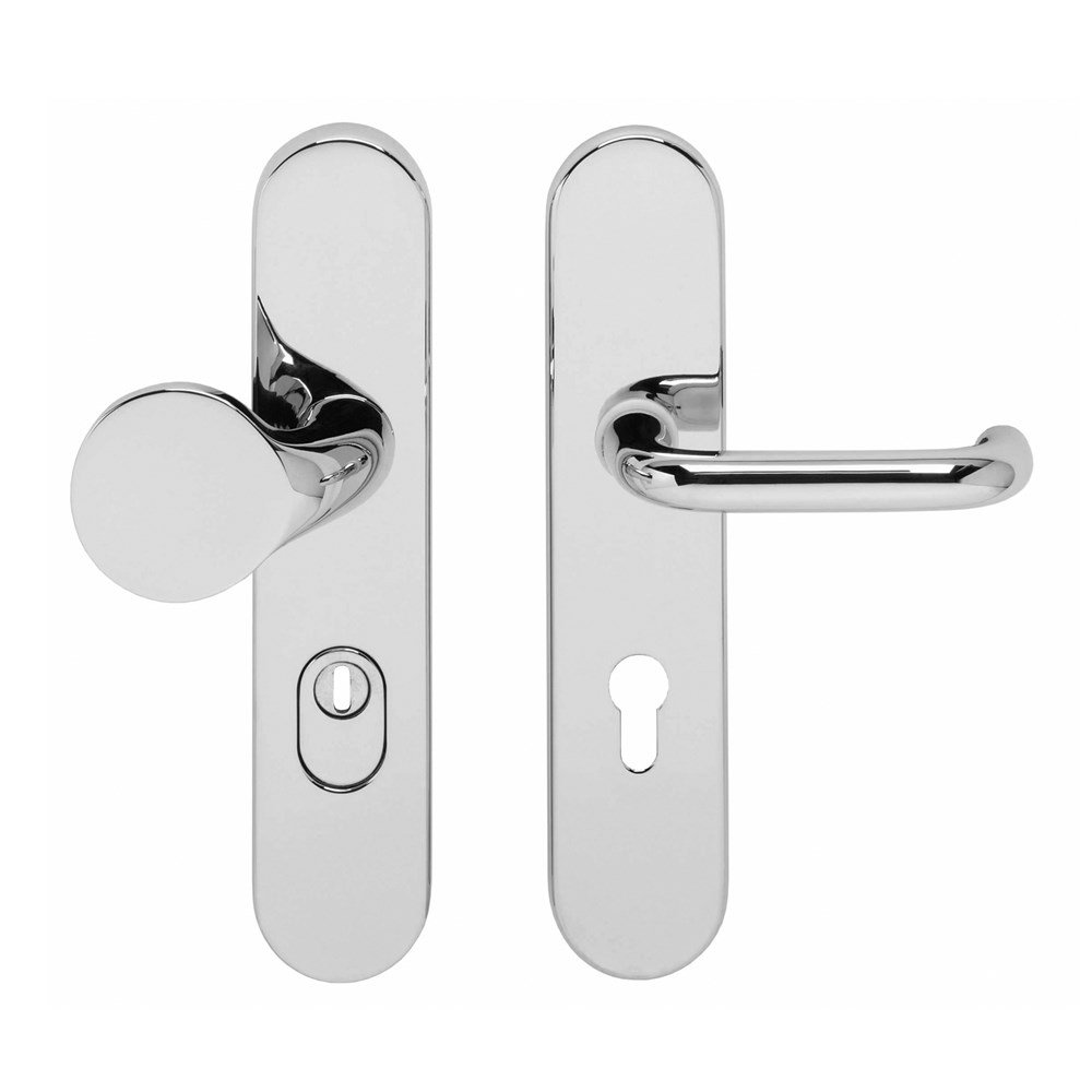 VH-beslag SKG3 PC 72 mm ovaal met KTB chr.