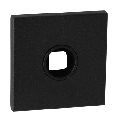 Paar vierkante krukrozetten ZN 52x52x5mm zwart afbeelding