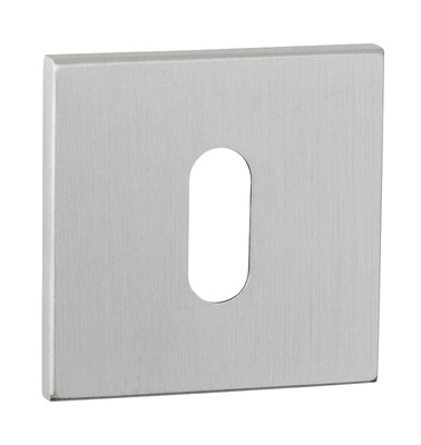 Paar vierkante sleutelrozetten 52x52x5mm rvs mat afbeelding