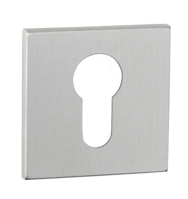 Paar vierkante PC rozetten ZN 52x52x5mm rvs mat