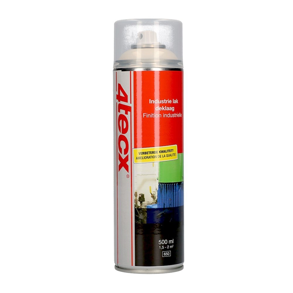 4tecx Industriële deklaag cremewit hoogglans 500ml RAL 9001