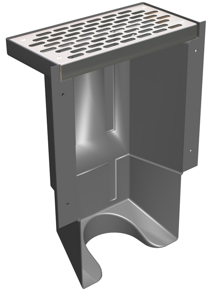 Ventilatiebak koekoek T175 met rvs rooster