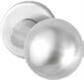 Ronde knop 50mm verkropt op rozet 54mm, rvs afbeelding