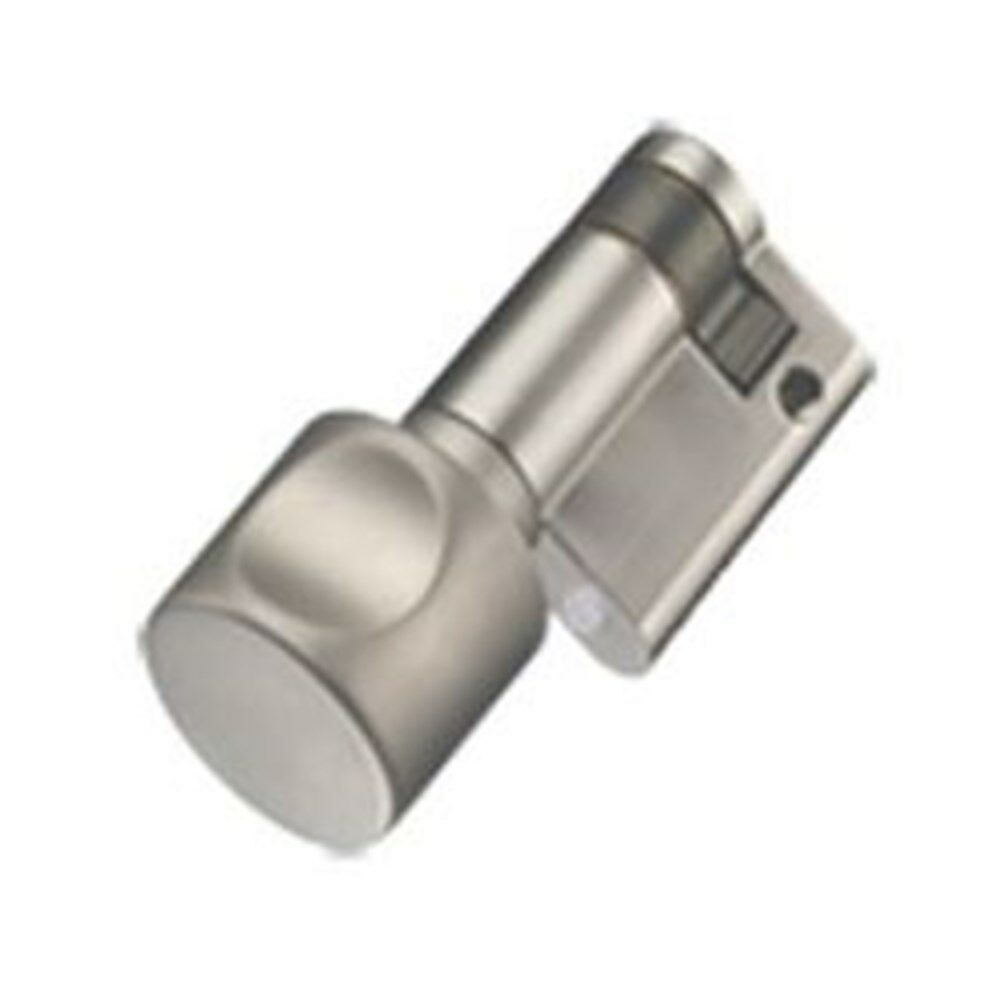 Dom cilinder knop half H/30mm 333HK6 nikkel afbeelding
