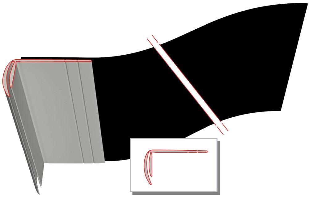 Lateislabbe breedte 600mm dubbel profiel (25mtr) afbeelding