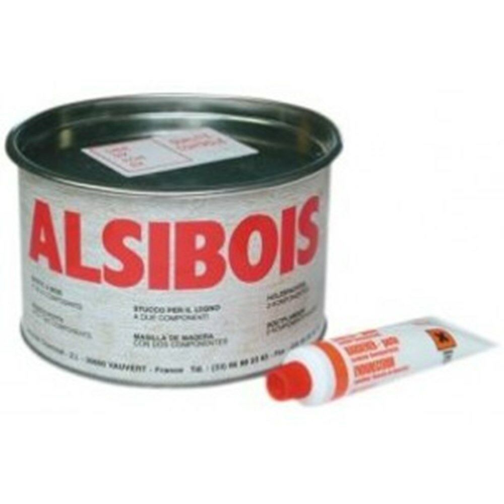 Alsibois houtplamuur 2 componenten neutraal (400ml) m.harder afbeelding