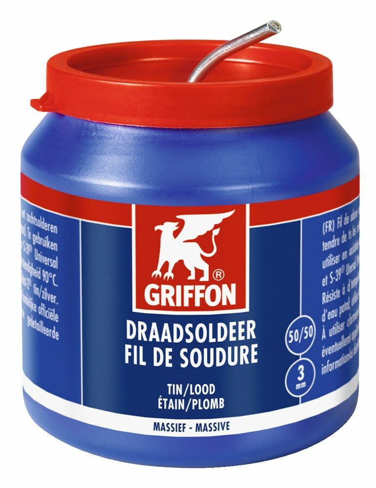 Griffon draadsoldeer 50/50 massief dia 3mm (500gr) afbeelding