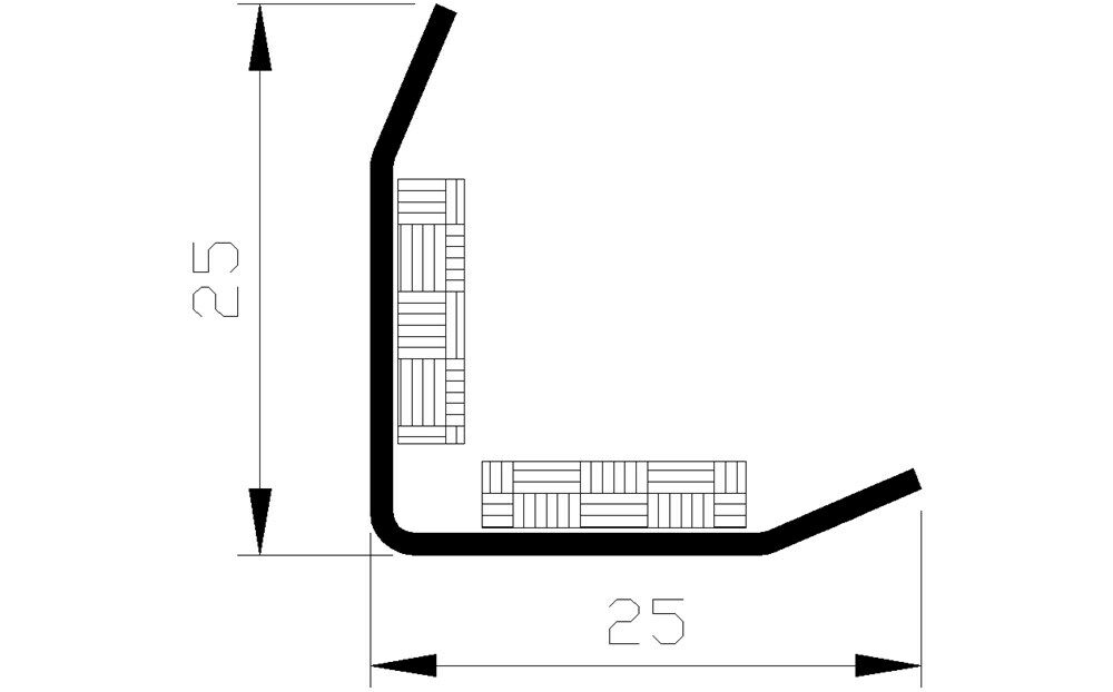 Hoekbeschermer rvs 25x25mm (3mtr) afbeelding