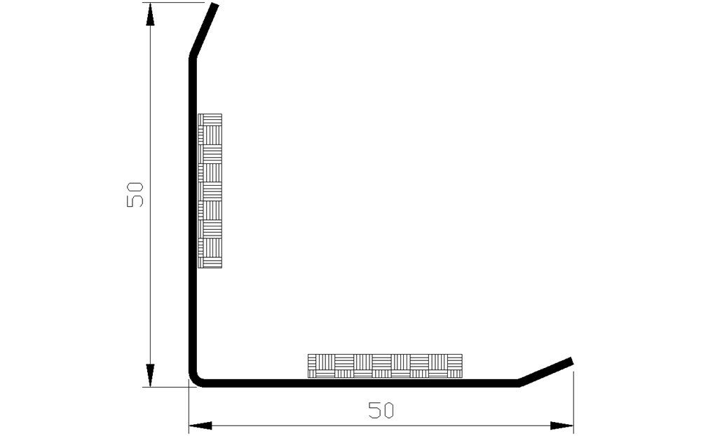 Hoekbeschermer rvs 50x50mm (3mtr) afbeelding