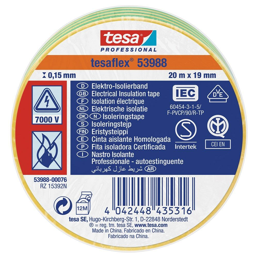 ISOLATIEBAND GE/GR 20MX19MM afbeelding