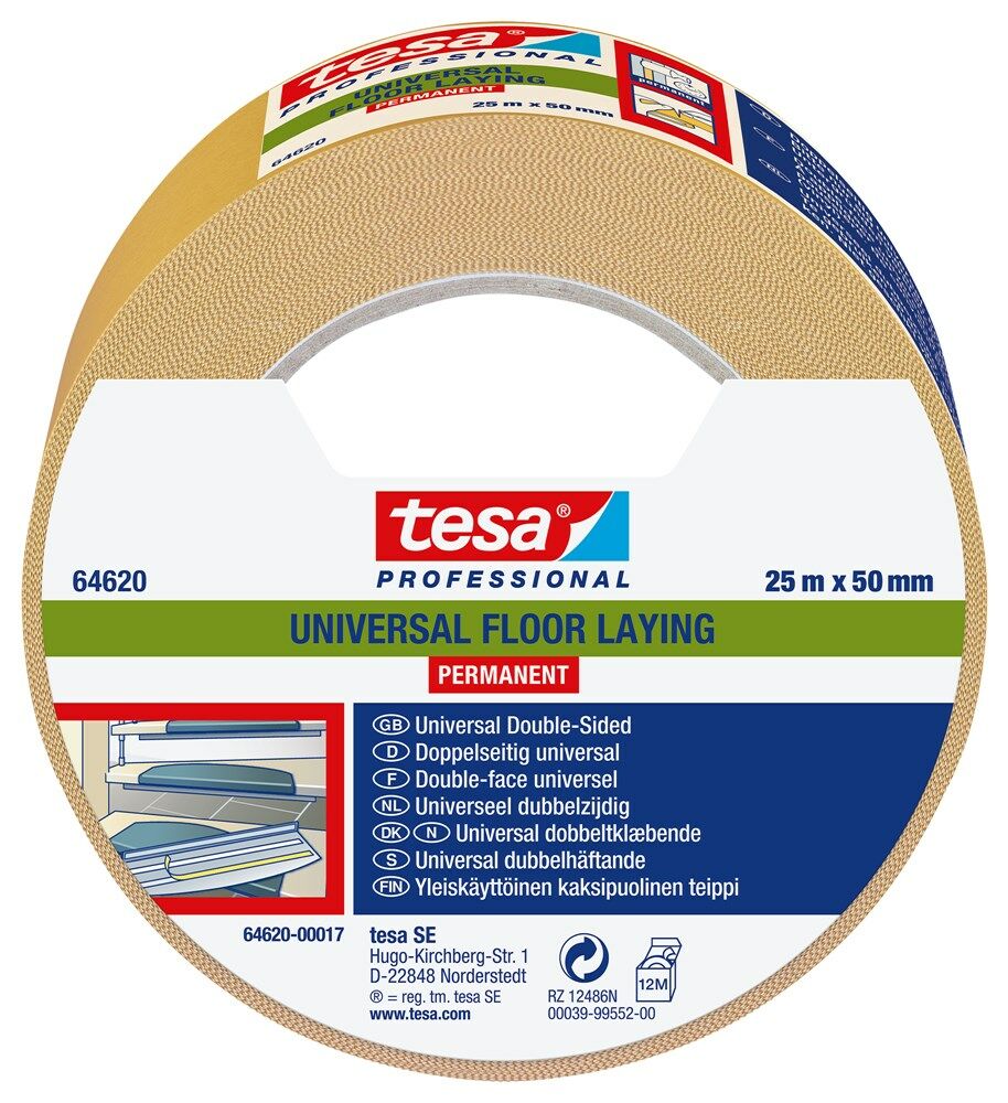 KLEEFBAND 2-ZIJDIG 25X50 64620 afbeelding