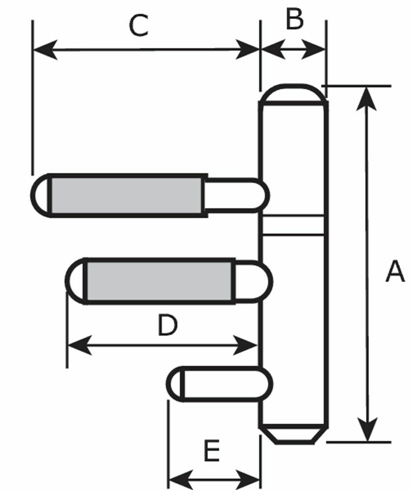 Paumelle st/vn 12mm metaal afbeelding