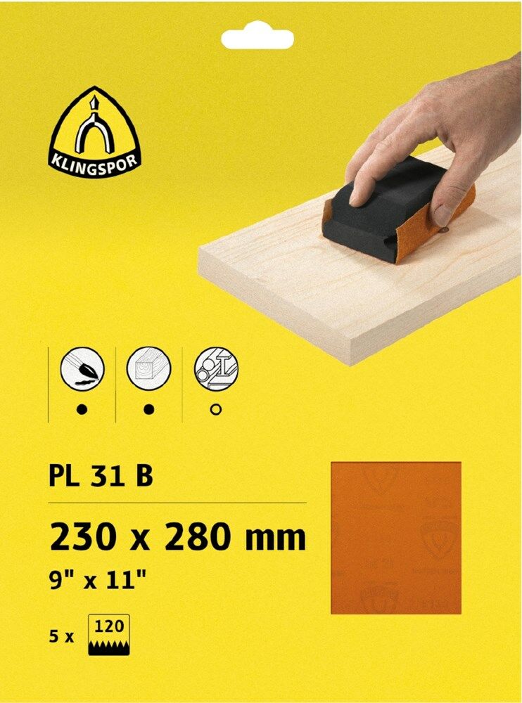 Klingspor schuurpapier tbv hout 230x280mm K60 (5st) afbeelding