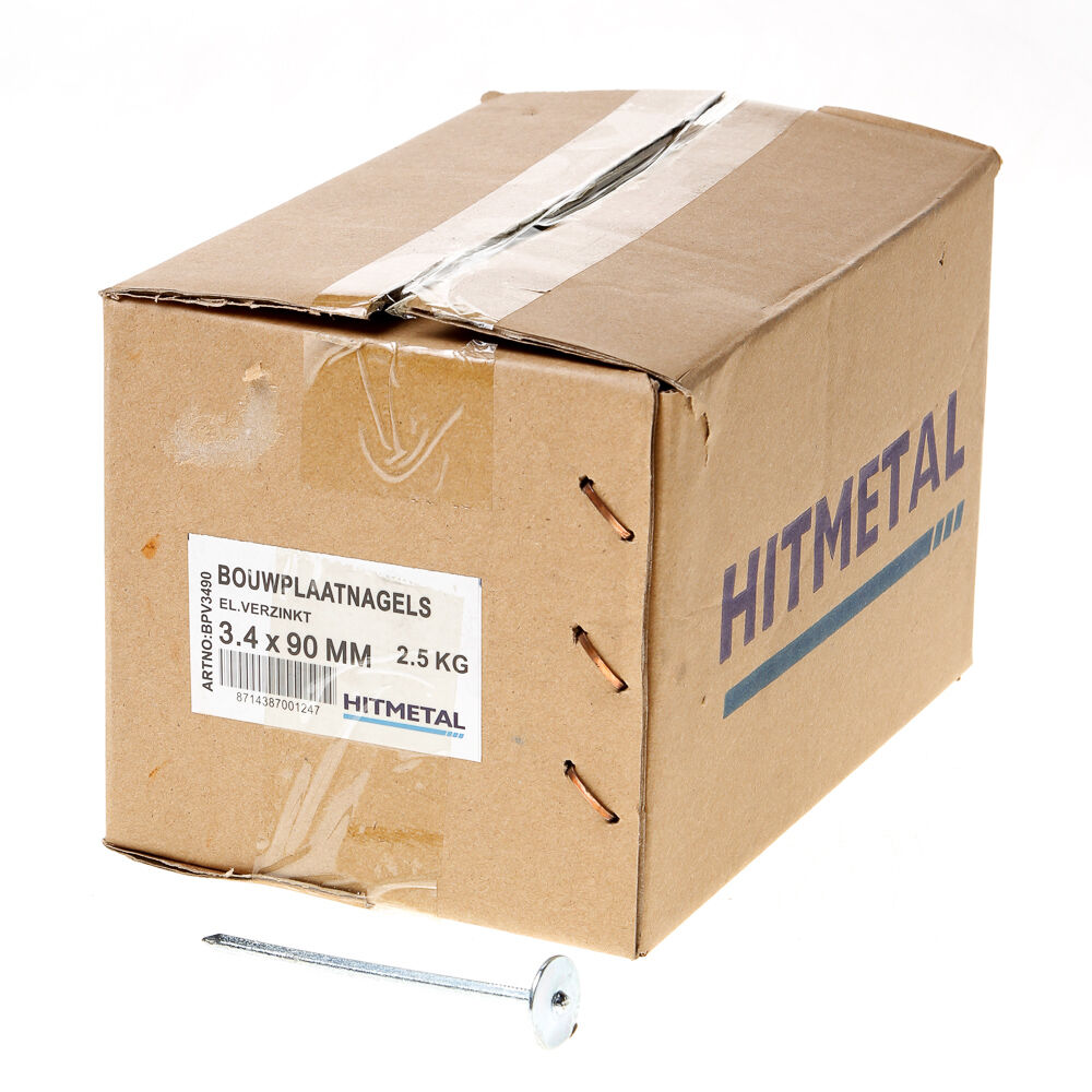 Bouwplaatnagel geg. 90x3.4 afbeelding