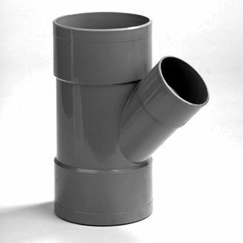 Pvc t-stuk lijm 45 125x50mm afbeelding