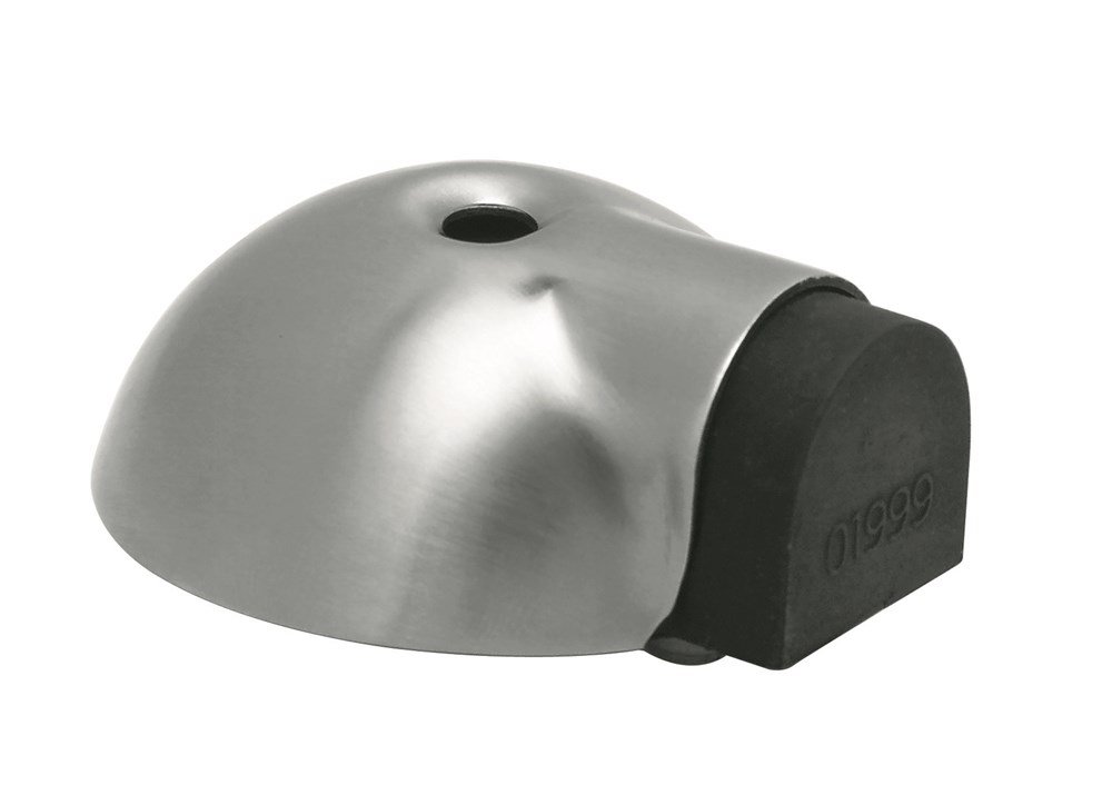 Deurbuffer vloermontage ø63x24mm rvs mat