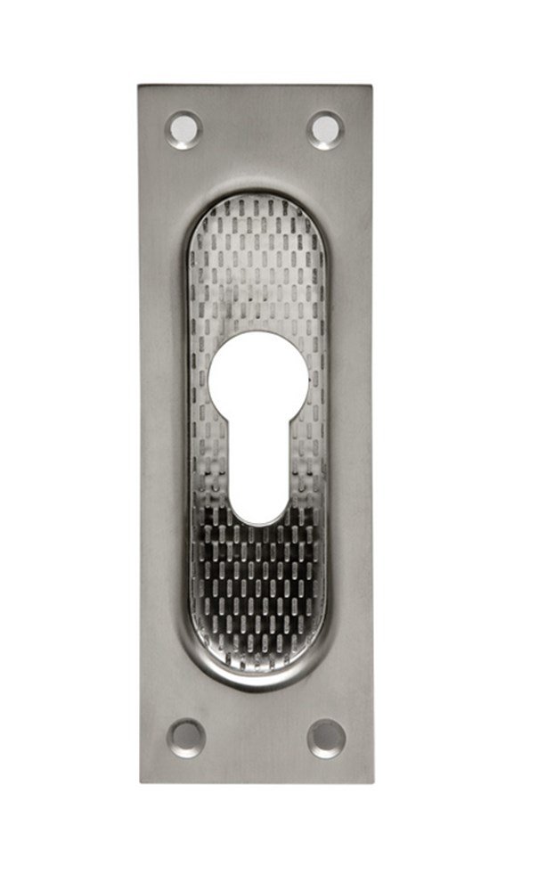 Schuifdeurkom rechthoek rvs mat PC