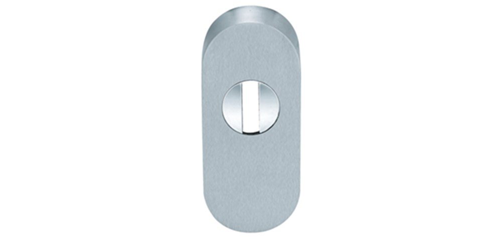 Veiligheidsrozet stuk ovaal rvs mat PC+KTB 15 mm