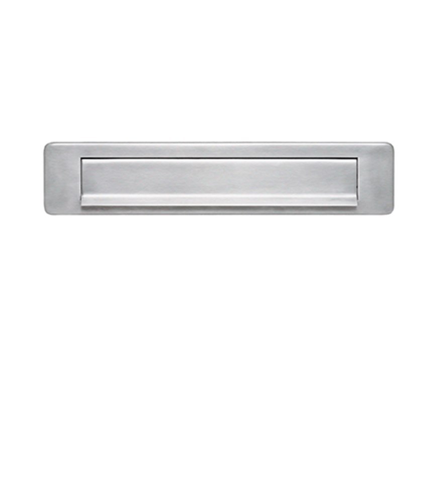 Briefplaat QUADRA rechthoek rvs mat