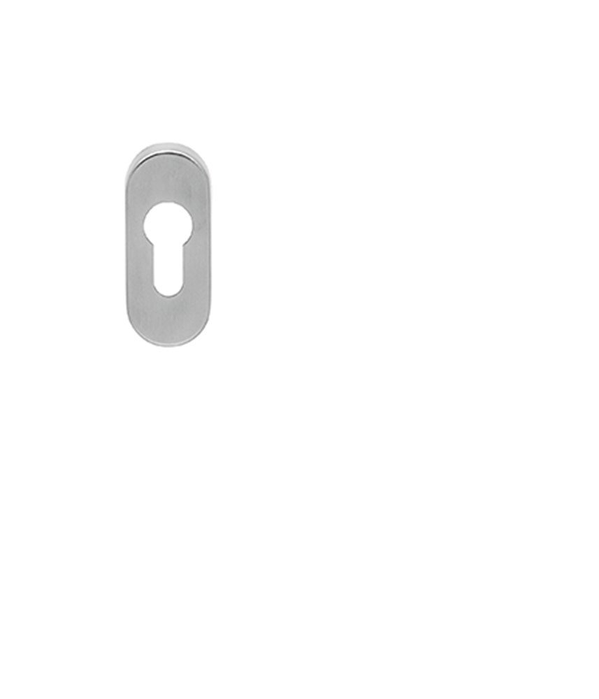 Cilinderrozet stuk rvs mat ovaal rozet