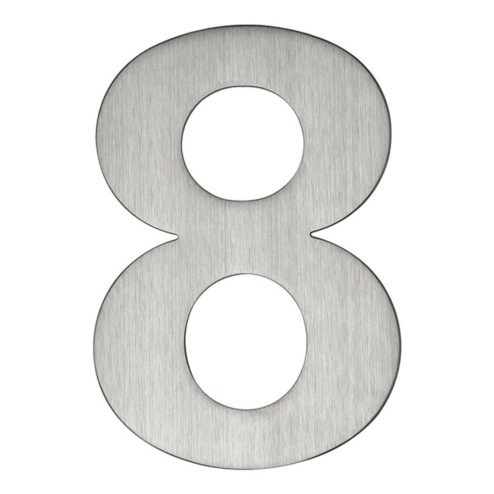 Huiscijfer 8 rvs mat 120 mm