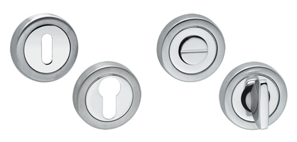 Sleutelrozet paar rond rvs mat/glans