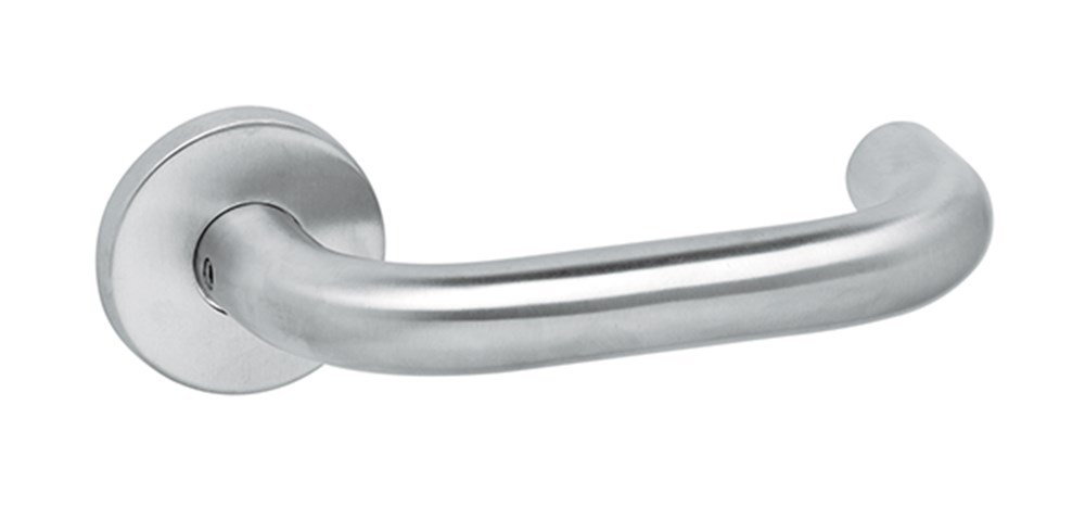 Donna IntAcc paar op rnd rozet m/ PC roz. RVS mat