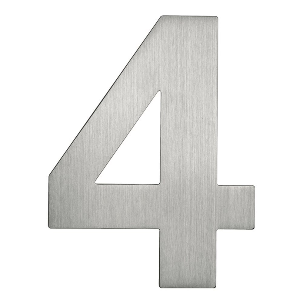 Huiscijfer 4 rvs mat 120 mm