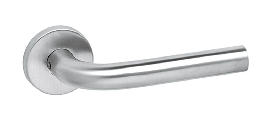 Lita IntAcc paar op rnd rozet m/ PC. roz. RVS mat