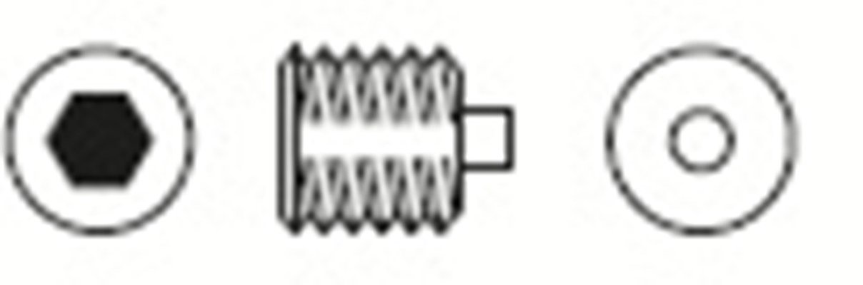 Inbusschroef M6x6mm tbv exc. vierkantstift