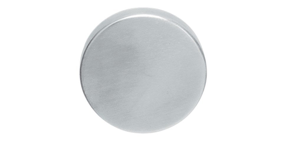 Knop gatdeel vlak recht rvs mat