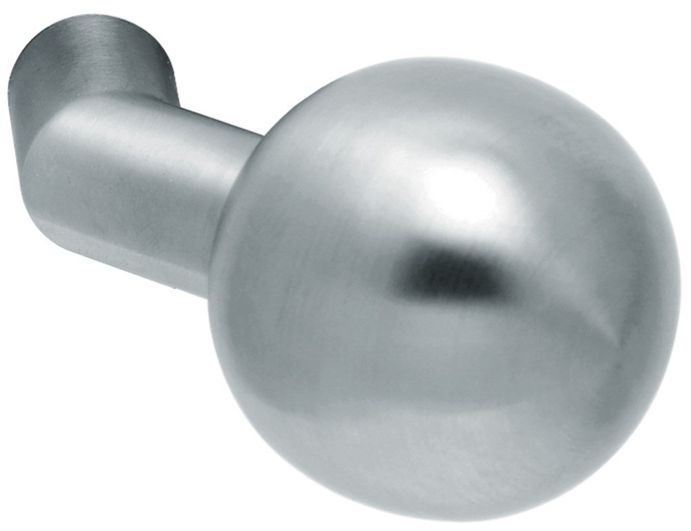 Knop gatdeel bol verkropt rvs mat