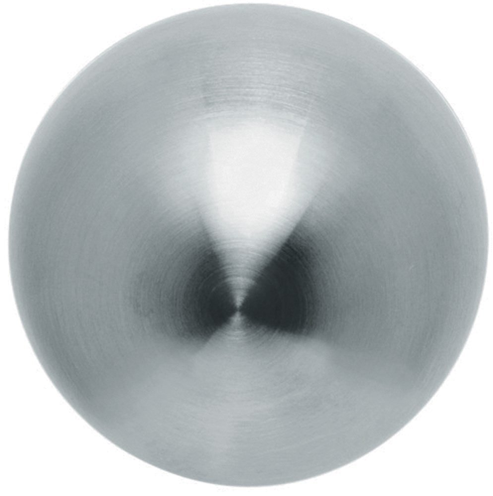 Knop gatdeel bol recht rvs mat