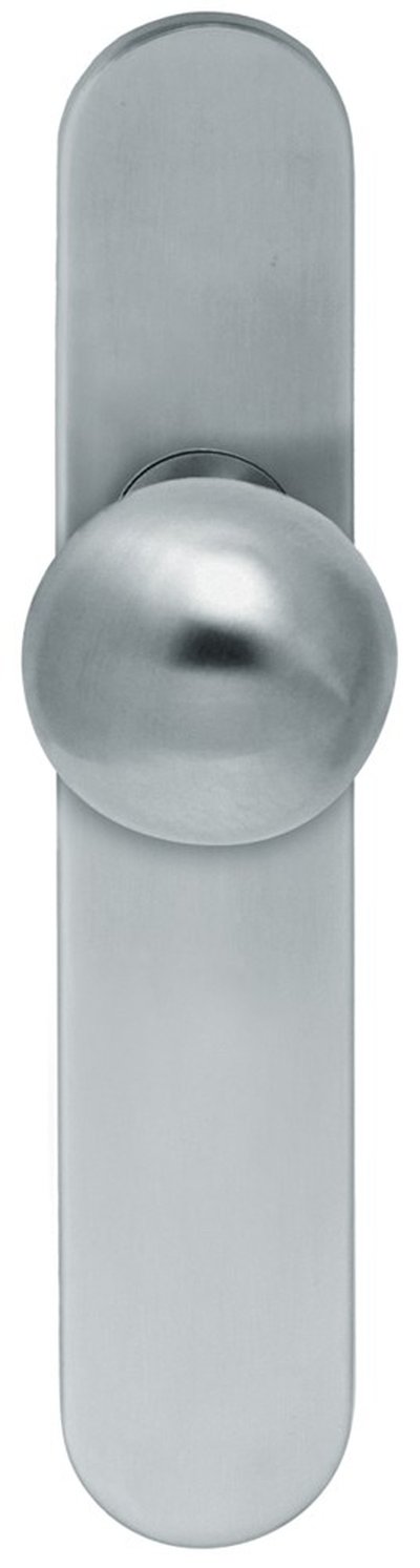 Knop/krukschild afger. LS rvs mat blind blind-bev