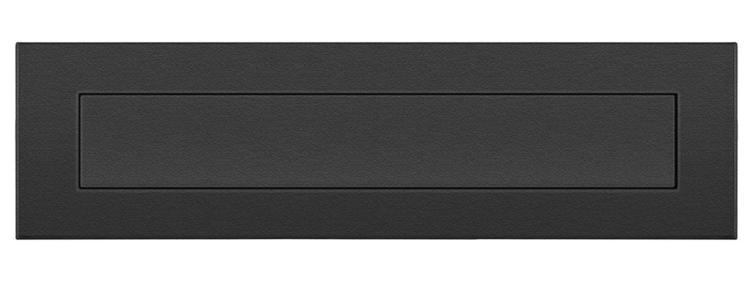 Briefplaat QUATTRO rechthoek zwart