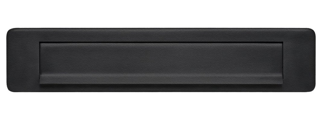 Briefplaat QUADRA rechthoek zwart