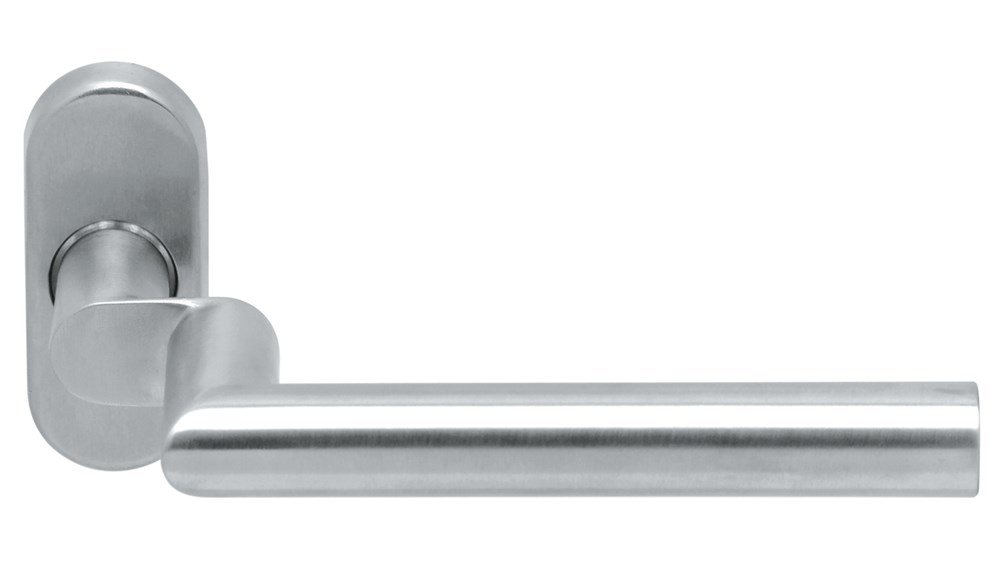 Gatdeel TESSA II gekropt rvs mat 9mm geveerd ovaal rozet