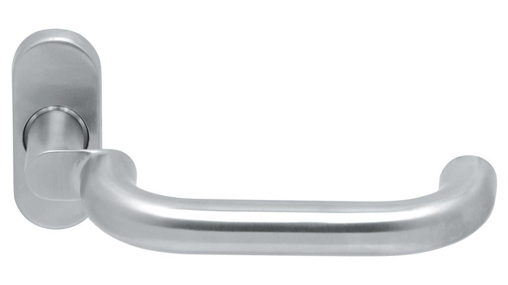 Gatdeel CHASE II gekropt rvs mat 9mm geveerd ovaal rozet