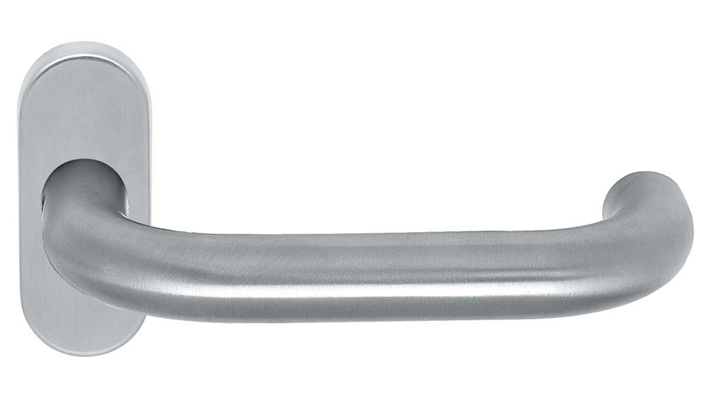 Gatdeel CHASE rvs mat 9mm geveerd ovaal rozet