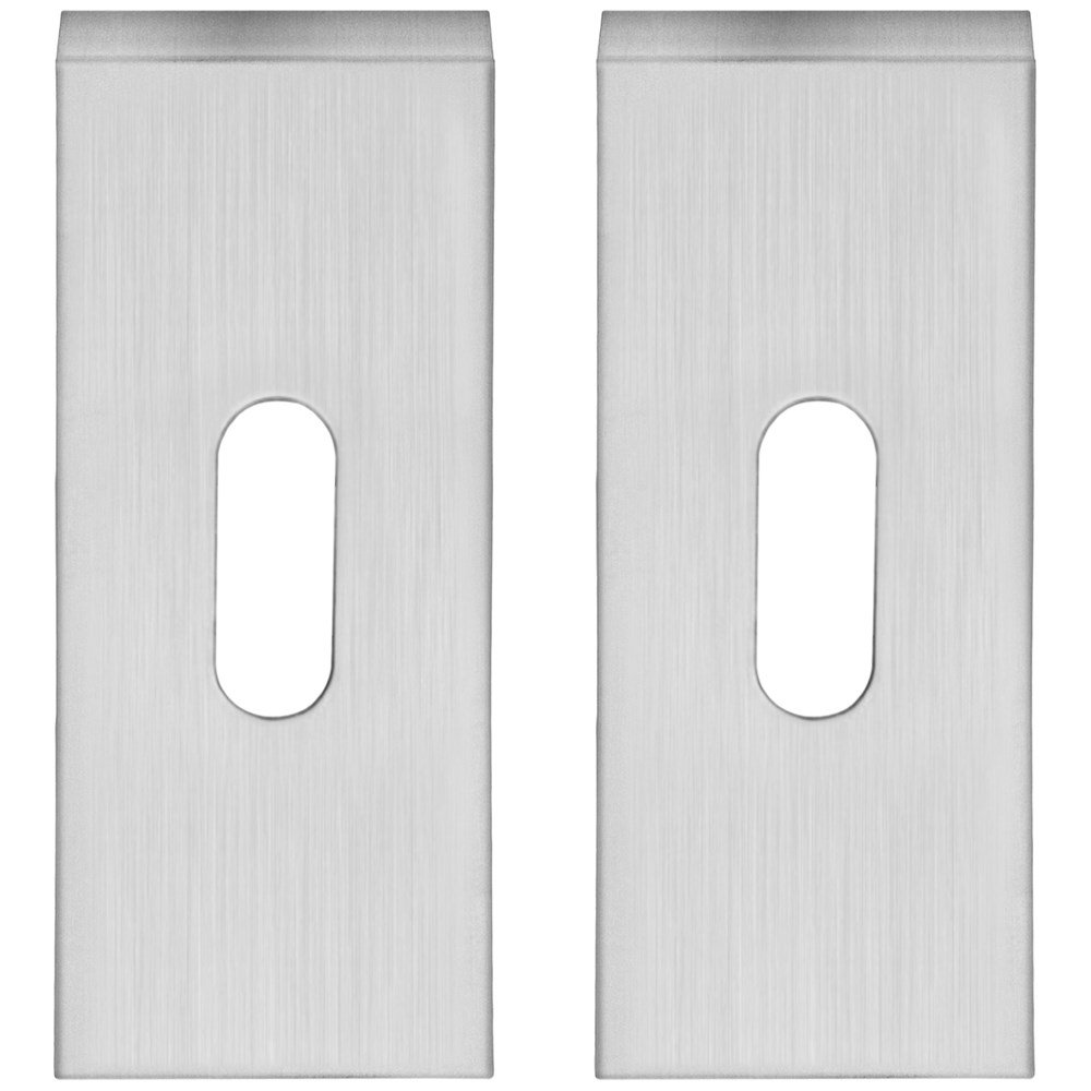 Sleutelrozet paar rvs mat rechthoekig rozet